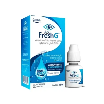 Acu Fresh G Solução Oftálmica Geolab 5mg + 9mg Frasco Com 15ml 